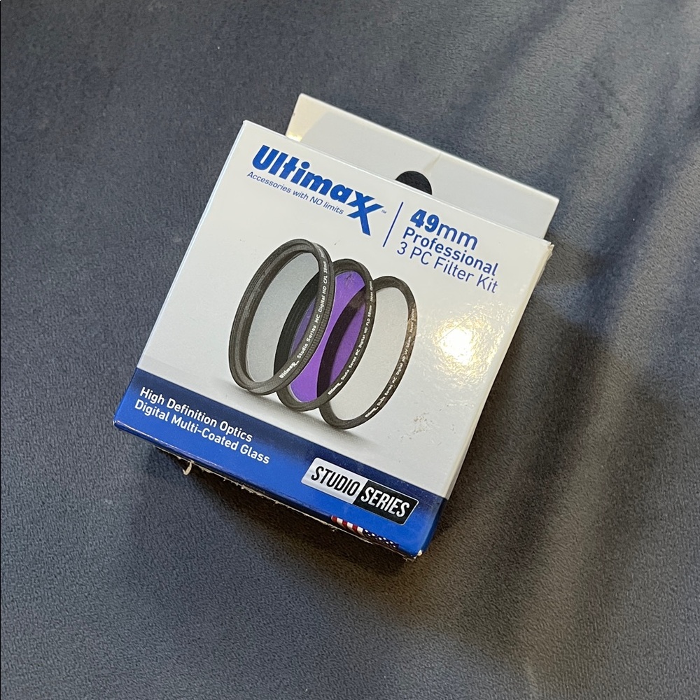 49mm Professional 3 PC Filter Kit - Black and Purple